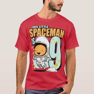 Kinder 9 jaar oude geboorthday Boy Astronaut 9th B T-shirt