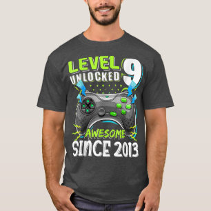 Kinder 9de verjaardag Video Gamer Niveau 9 Onvergr T-shirt