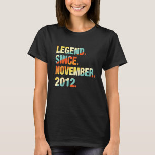 Kinder 9e Verjaardag 9 Jaar Oud Legend Sinds Novem T-shirt