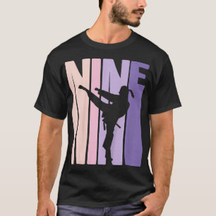 Kinder 9e verjaardag Gift Karate Retro Taekwondo M T-shirt