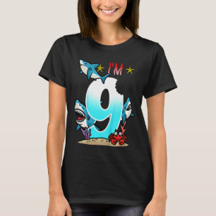 Kinder 9e Verjaardag Haaien Onderwater Kinder Jong T-shirt