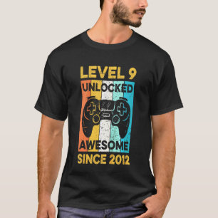 Kinder 9e verjaardag Niveau 9 niet-vergrendeld Gew T-shirt