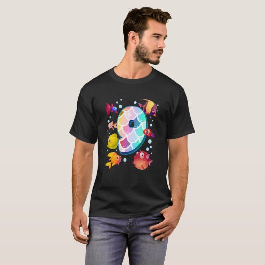 Kinder 9e verjaardag Regenboogvis Tetra Populaire T-shirt (Voorkant volledig)