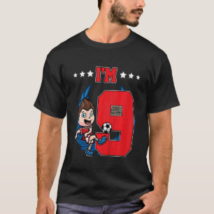 Kinder 9e Verjaardag Voetbal Boy Football Kinder T-shirt