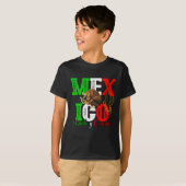 Kinder aangepaste achternaam mexico shirten t-shirt (Voorkant volledig)