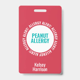 Kinder Aangepaste Alert School Daycare Bag Label Badge