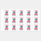 Kinder aangepaste foto allergie alert gepersonalis labels (Vel)