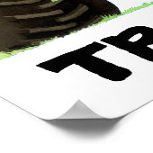 Kinder aangepaste groene tractor poster (Hoek)