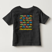 Kinder Aangepaste Naam Constructie Vrachtwagenpatr Kinder Shirts (Voorkant)