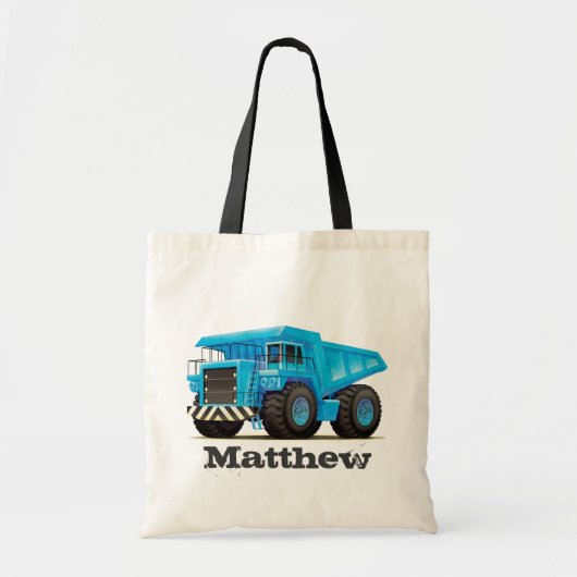 Kinder aangepaste naam constructiedumper Truck Tote Bag (Voorkant)
