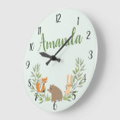 Kinder Aangepaste Wonneursery Wall Clock Grote Klok (Hoek)