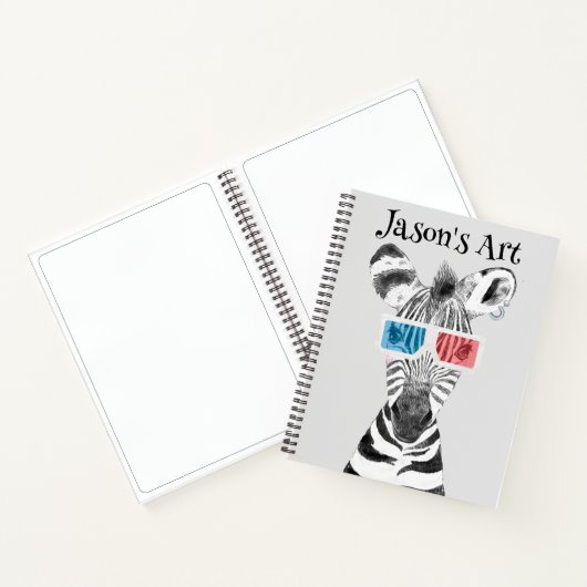 Kinder aanpassen Zebra schets Notitieboek (Binnen)