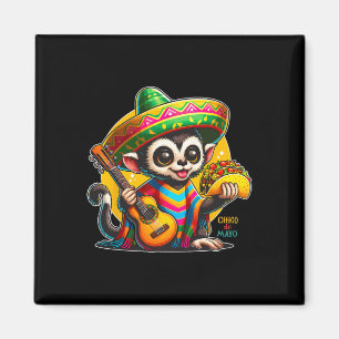 Kinder aap met Sombrero en Poncho Cinco Magneet
