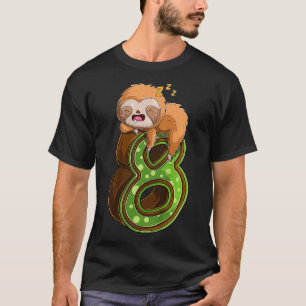 Kinder acht jaar oud meisje van acht jaar t-shirt