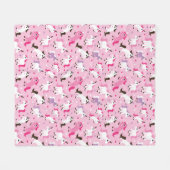 kinder achtergrond eenhoorn fleece deken (Voorkant (Horizontaal))