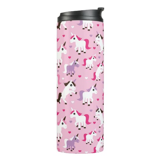 kinder achtergrond eenhoorn thermosbeker (Gedraaid links)