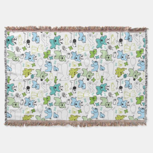 kinder achtergrondpatroon van dieren deken (Voorkant)