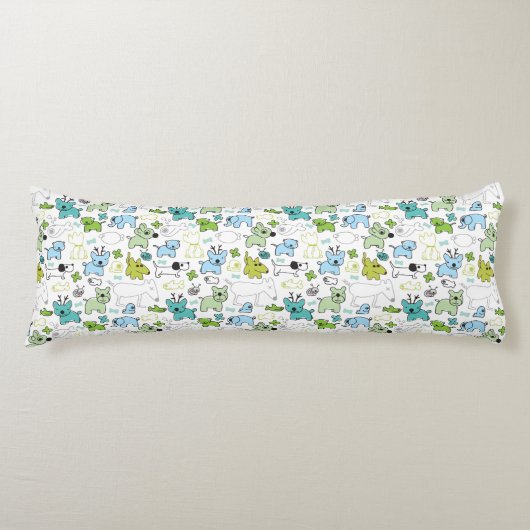kinder achtergrondpatroon van dieren lichaamskussen (Voorkant)
