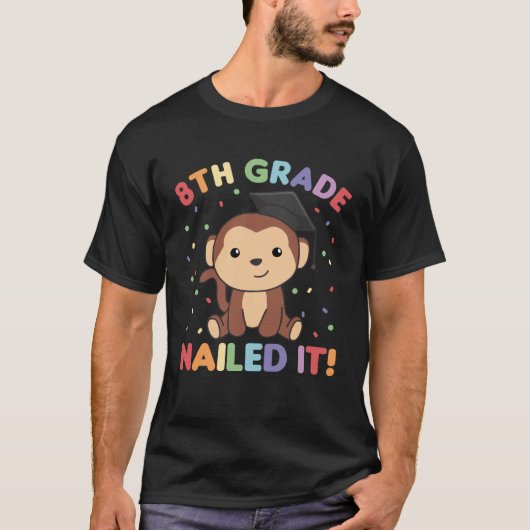 Kinder achtste klas Nailed It Monkey Afstuderen T-shirt (Voorkant)
