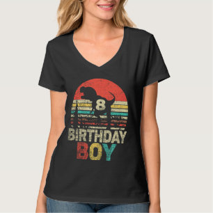 Kinder Achtste Verjaardag Dinosaurus 8 Jaar Oud Jo T-shirt
