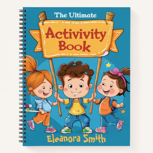 Kinder Activiteit Boek I Aangepaste Naam Spiraalvo (Voorkant)