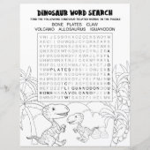 Kinder activiteit Dinosaur Puzzle Word Search (Achterkant)