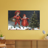 Kinder afbraakstructuur canvas afdruk (Insitu (Woonkamer))