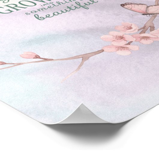 Kinder affirmatie - Je groeit prachtig Poster (Hoek)