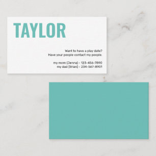 Kinder afspeeldatum afspeeldatum afspeeldatum meis visitekaartje