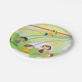 Kinder afspelen in een parkpapier Borden Papieren Bordje (Gekanteld)