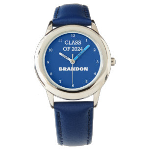 Kinder Afstudeerder Jongens Blauw Afstuderen Naam  Horloge