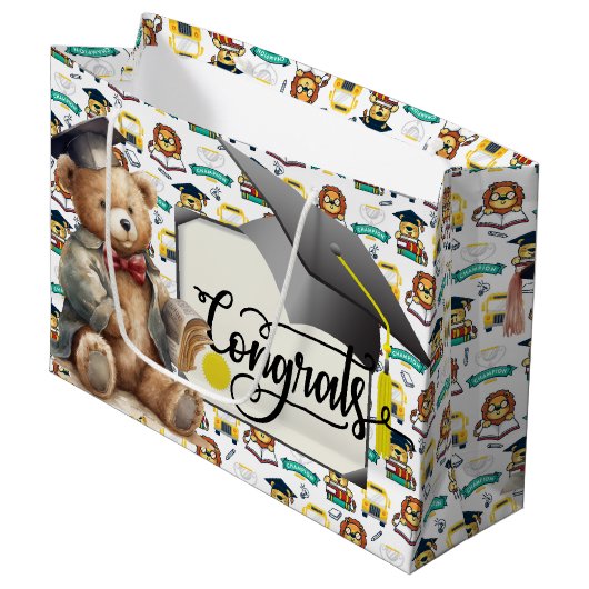 Kinder Afstuderen Groot Cadeauzakje (Voorkant Gekanteld)