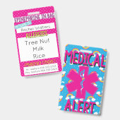 Kinder alarm voor allergie badge (Front & Back)