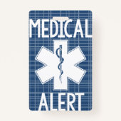 Kinder alarm voor allergie badge (Achterkant)