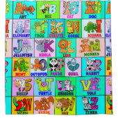 Kinder alfabet douchegordijn (Voorkant)