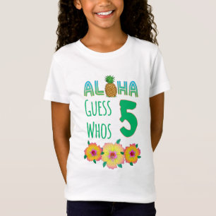 Kinder Aloha Tropische Luau 5 jaar oud T-shirt