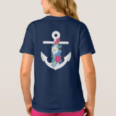 Kinder anker met bloemen t-shirt (Achterkant)