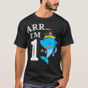 Kinder ARR IM 1 Verjaardag Pirate I 1e Verjaardag T-shirt