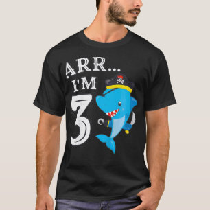 Kinder ARR IM 3 Verjaardag Pirate I 3e Verjaardag T-shirt