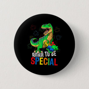 Kinder autisme Dino Autism Toddler Boys Din Ronde Button 5,7 Cm