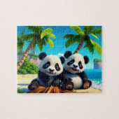 Kinder Baby Pandas Jigzaag Puzzle - Tropisch Legpuzzel (Horizontaal)
