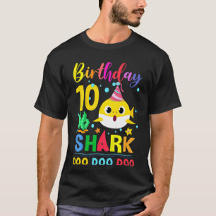 Kinder Baby Schudhaai 10e verjaardag Jongen Girl 1 T-shirt
