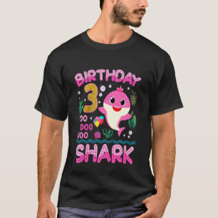 Kinder Baby Schudhaai 3e verjaardag Jongen meisje T-shirt