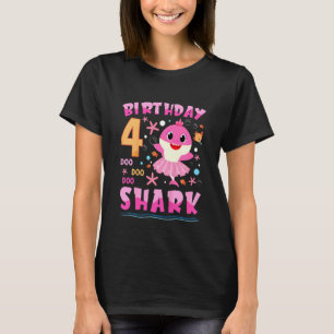 Kinder Baby Schudhaai 4e verjaardag Jongen Meisje T-shirt