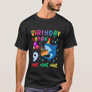 Kinder Baby Schudhaai 9e verjaardag Jongen Meisje T-shirt