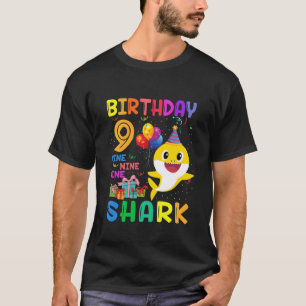 Kinder Baby Schudhaai 9e verjaardag Jongen Meisje T-shirt