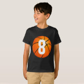 Kinder basketbal - 8 jaar oud t-shirt (Voorkant volledig)