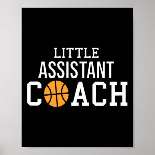 Kinder Basketbal Coach Gift voor Child Assistant C Poster