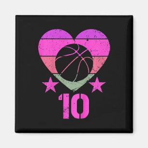 Kinder Basketball Birthday 10-jarig meisje tent Magneet