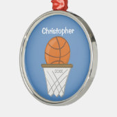 Kinder Basketball Blue Ornament (Links)